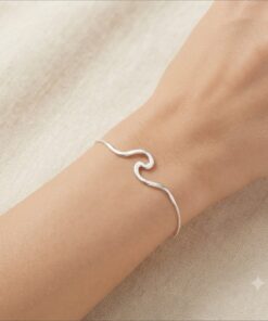 Pulseira onda fio quadrado