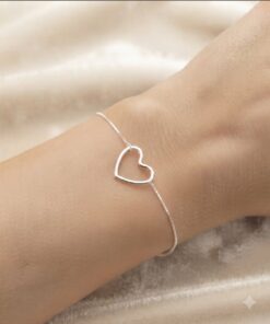Pulseira coração vazado