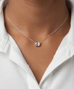 Choker zircônia oval