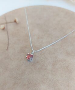 Colar coração mini zircônia